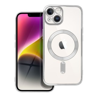 Futerał do iPhone 14 Electro Mag Cover zgodny z MagSafe srebrny