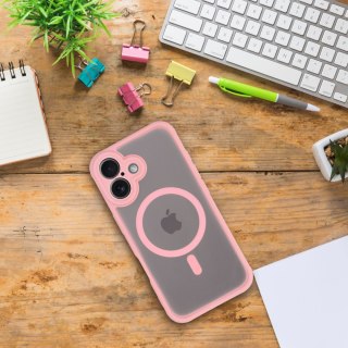Futerał do iPhone 14 Full Matte Mag Cover zgodny z MagSafe jasnoróżowy