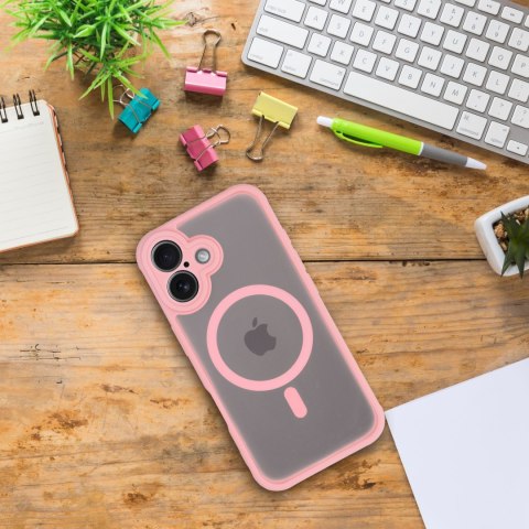 Futerał do iPhone 14 Full Matte Mag Cover zgodny z MagSafe jasnoróżowy
