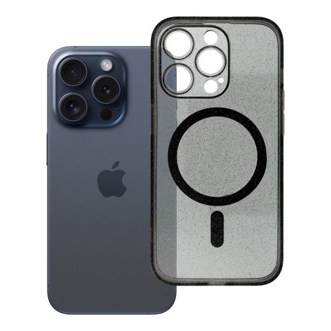 Etui na iPhone 14 PRO Clear Mag Cover (Str / Camera Protection) zgodne z MagSafe czarne glitter