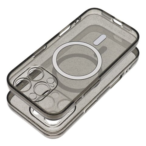 Etui na iPhone 14 PRO Clear Mag Cover (Str / Camera Protection) zgodne z MagSafe czarne glitter