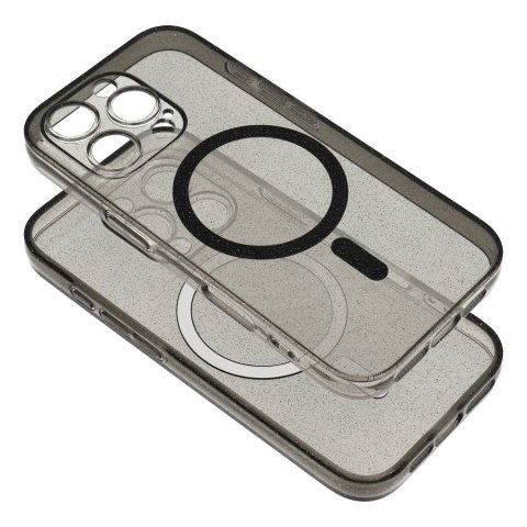 Etui na iPhone 14 PRO Clear Mag Cover (Str / Camera Protection) zgodne z MagSafe czarne glitter