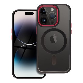 Futerał do iPhone 14 PRO Color Edge Mag Cover zgodny z MagSafe czarno czerwony