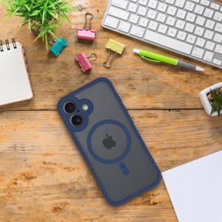Futerał do iPhone 14 PRO Full Matte Mag Cover zgodny z MagSafe niebieski