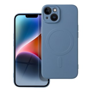 Futerał do iPhone 14 Silicone Mag Cover zgodny z MagSafe niebieski