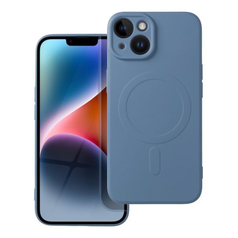 Futerał do iPhone 14 Silicone Mag Cover zgodny z MagSafe niebieski
