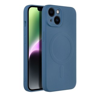 Futerał do iPhone 14 Silicone Mag Cover zgodny z MagSafe niebieski