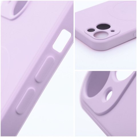 Futerał do iPhone 14 Silicone Mag Cover zgodny z MagSafe różowy