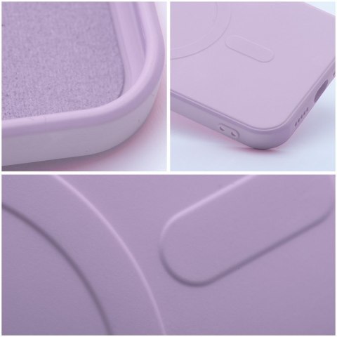 Futerał do iPhone 14 Silicone Mag Cover zgodny z MagSafe różowy