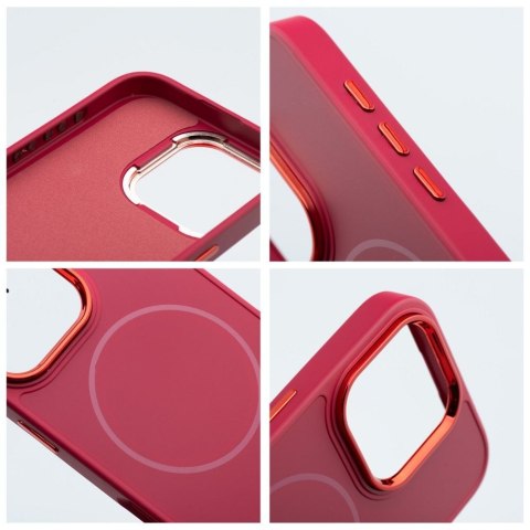 Futerał do iPhone 15 Frame Mag Cover zgodny z MagSafe magenta