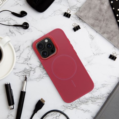 Futerał do iPhone 15 Frame Mag Cover zgodny z MagSafe magenta