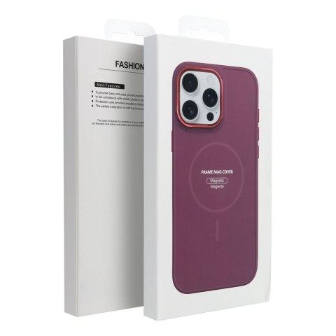 Futerał do iPhone 15 Frame Mag Cover zgodny z MagSafe magenta