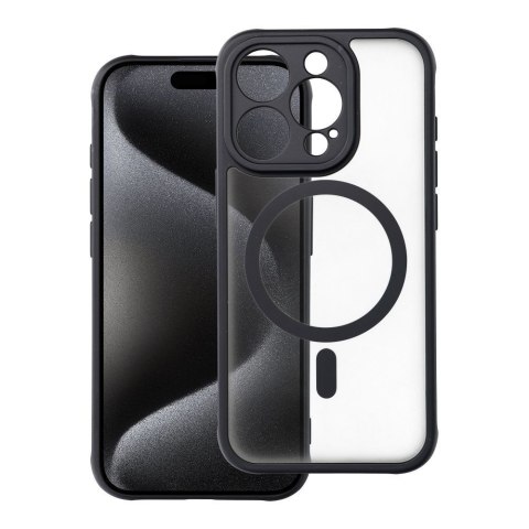 Futerał do iPhone 15 PRO Full Matte Mag Cover zgodny z MagSafe czarny