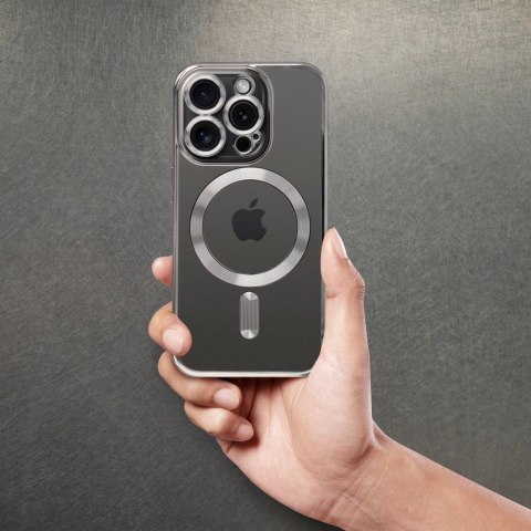 Futerał do iPhone 15 PRO MAX Electro Mag Cover zgodny z MagSafe tytanowy szary