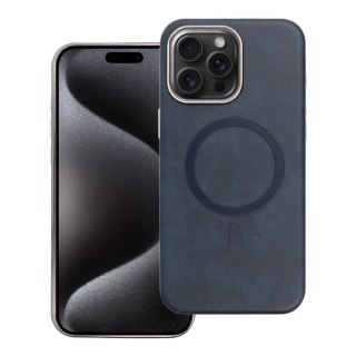 Futerał do iPhone 15 PRO MAX Gentleman Mag Cover zgodny z MagSafe granatowy