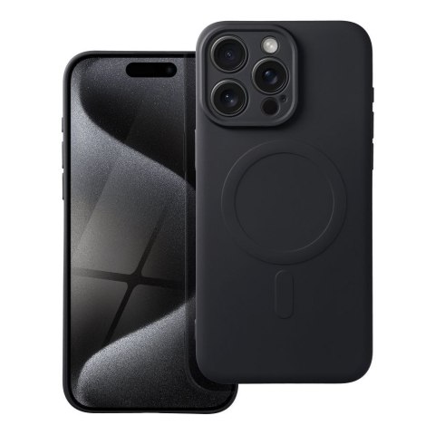 Futerał do iPhone 15 PRO MAX Silicone Mag Cover zgodny z MagSafe czarny