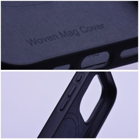 Futerał do iPhone 15 PRO MAX Woven Mag Cover zgodny z MagSafe czarny