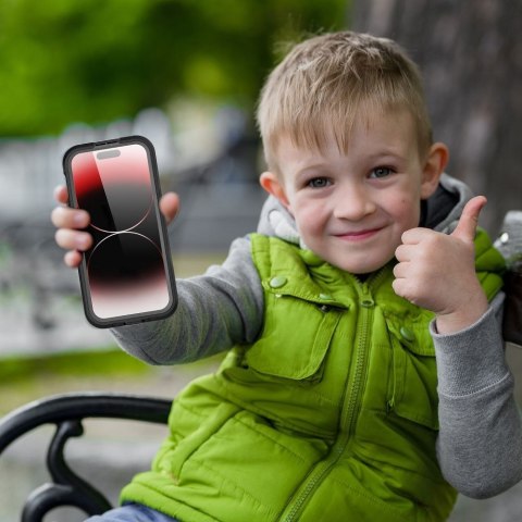 Futerał do iPhone 15 PRO Shellbox DOT wodoodporny zgodny z MagSafe czarny
