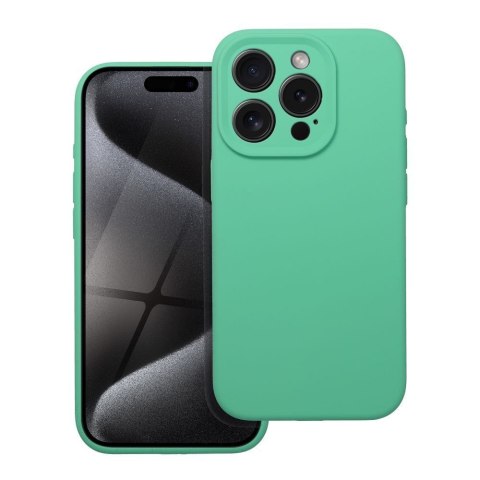 Futerał do iPhone 15 PRO Silicone 2mm miętowy