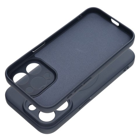 Futerał do iPhone 15 PRO Silicone Mag Cover zgodny z MagSafe (camera protection) tytanowy niebieski