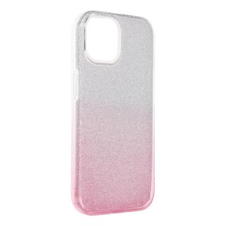 Futerał do iPhone 15 Shining transparentny różowy