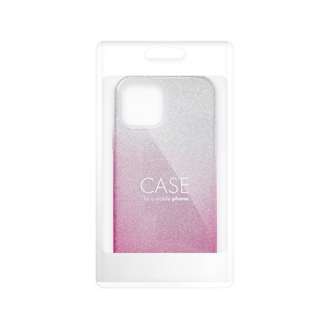 Futerał do iPhone 15 Shining transparentny różowy