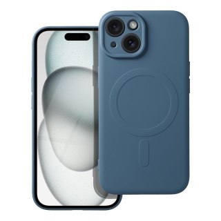 Futerał do iPhone 15 Silicone Mag Cover zgodny z MagSafe niebieski