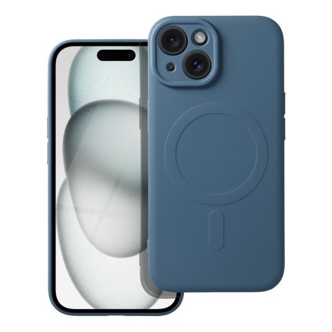 Futerał do iPhone 15 Silicone Mag Cover zgodny z MagSafe niebieski