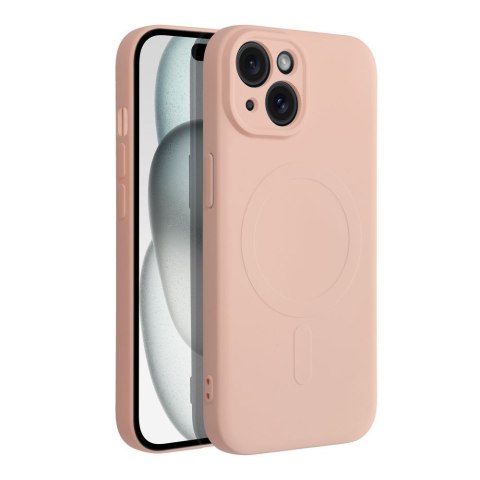 Futerał do iPhone 15 Silicone Mag Cover zgodny z MagSafe różowy