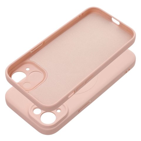 Futerał do iPhone 15 Silicone Mag Cover zgodny z MagSafe różowy