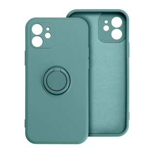 Futerał do iPhone 15 Silicone Ring zielony