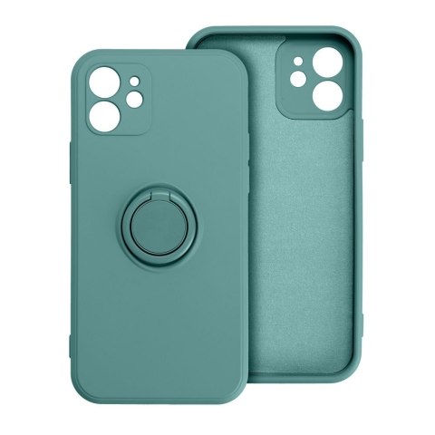 Futerał do iPhone 15 Silicone Ring zielony