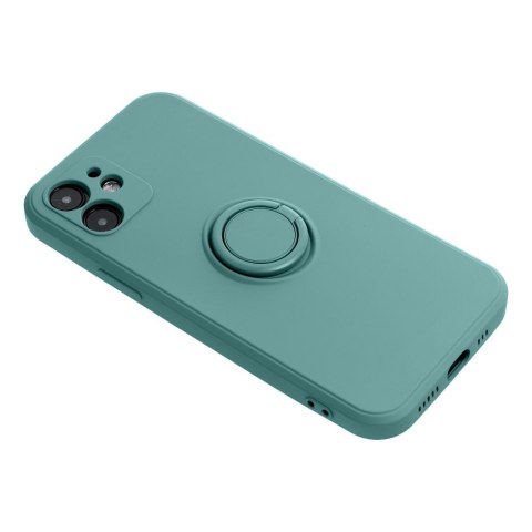 Futerał do iPhone 15 Silicone Ring zielony