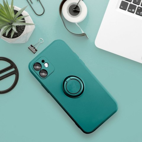 Futerał do iPhone 15 Silicone Ring zielony