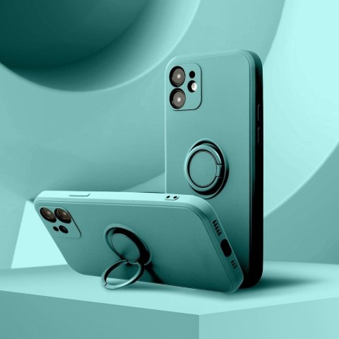 Futerał do iPhone 15 Silicone Ring zielony