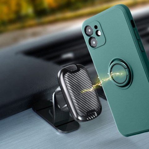 Futerał do iPhone 15 Silicone Ring zielony