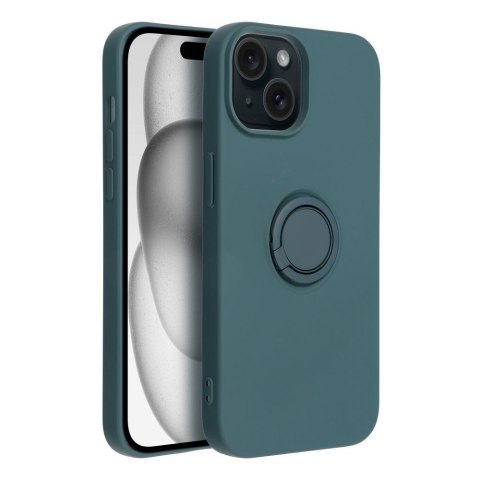 Futerał do iPhone 15 Silicone Ring zielony