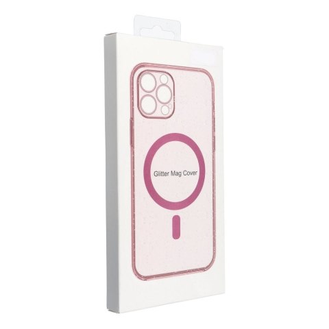 Etui na iPhone 16 Clear Mag Cover (Str / Camera Protection) zgodne z MagSafe różowe glitter