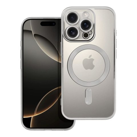Futerał do iPhone 16 PRO Electro Mag Cover zgodny z MagSafe srebrny