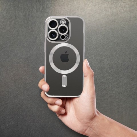 Futerał do iPhone 16 PRO Electro Mag Cover zgodny z MagSafe srebrny