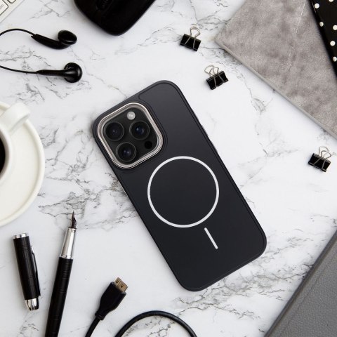 Futerał do iPhone 16 PRO Frame Mag Cover zgodny z MagSafe czarny