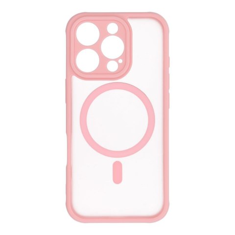 Futerał do iPhone 16 PRO Full Matte Mag Cover zgodny z MagSafe jasnoróżowy