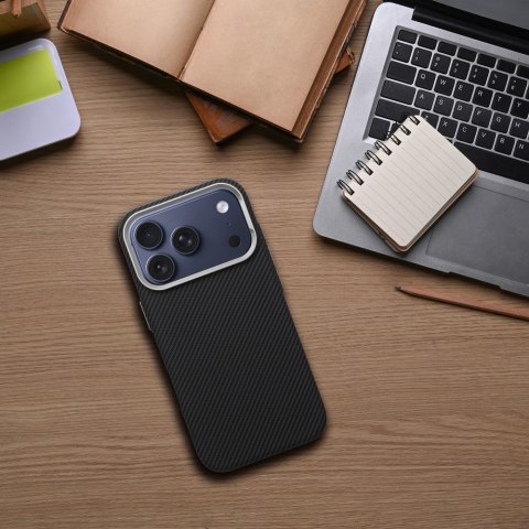 Futerał do iPhone 16 PRO Kevlar zgodny z MagSafe czarny