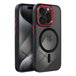 Futerał do iPhone 16 PRO MAX Color Edge Mag Cover zgodny z MagSafe czarno czerwony