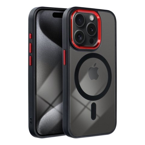 Futerał do iPhone 16 PRO MAX Color Edge Mag Cover zgodny z MagSafe czarno czerwony