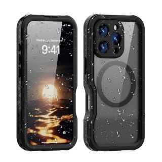 Futerał do iPhone 16 PRO Shellbox GT wodoodporny zgodny z MagSafe czarny