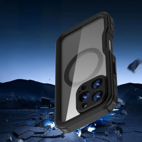 Futerał do iPhone 16 PRO Shellbox GT wodoodporny zgodny z MagSafe czarny