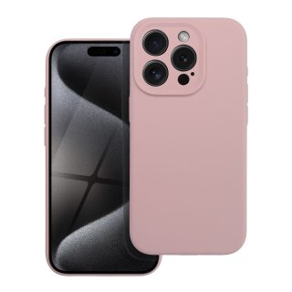 Futerał do iPhone 16 PRO Silicone 2mm pudrowy róż