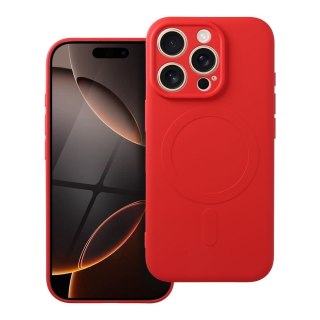 Futerał do iPhone 16 PRO Silicone Mag Cover zgodny z MagSafe (camera protection) czerwony