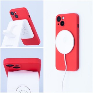 Futerał do iPhone 16 PRO Silicone Mag Cover zgodny z MagSafe (camera protection) czerwony